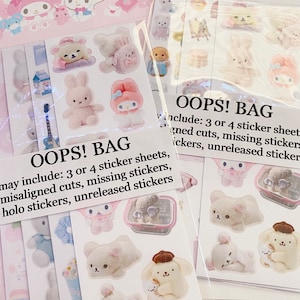 Oops! Sticker Bag - Korean Stickers, PNG Stickers, Discount Stationery, Deco Stickers