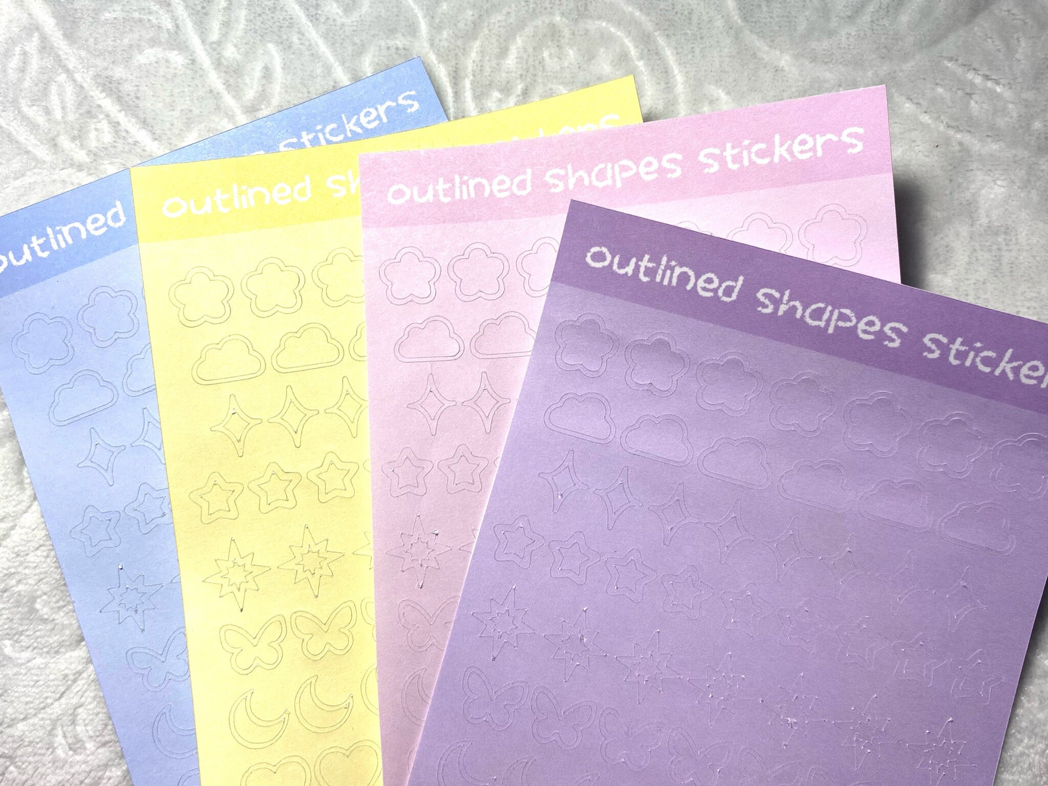 polco outlined shapes sticker sheets || journal stickers, polco stick…
