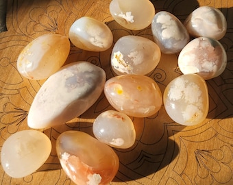 Flower Agate Tumble Stone, Crystal Pocket Stone || nourishing, soothing, self confidence