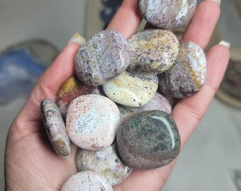Unicorn Jasper Flat Tumble | Grounding, Joy, Intuition