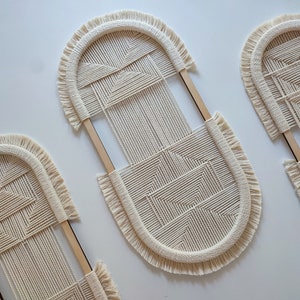 Macrame Woven Wall Decor, Boho Wall Hanging, Chirstmas Gift for Home,Fiber Wall Art,,Wall Tapestry,Living Room  Decor, Ovalline Series