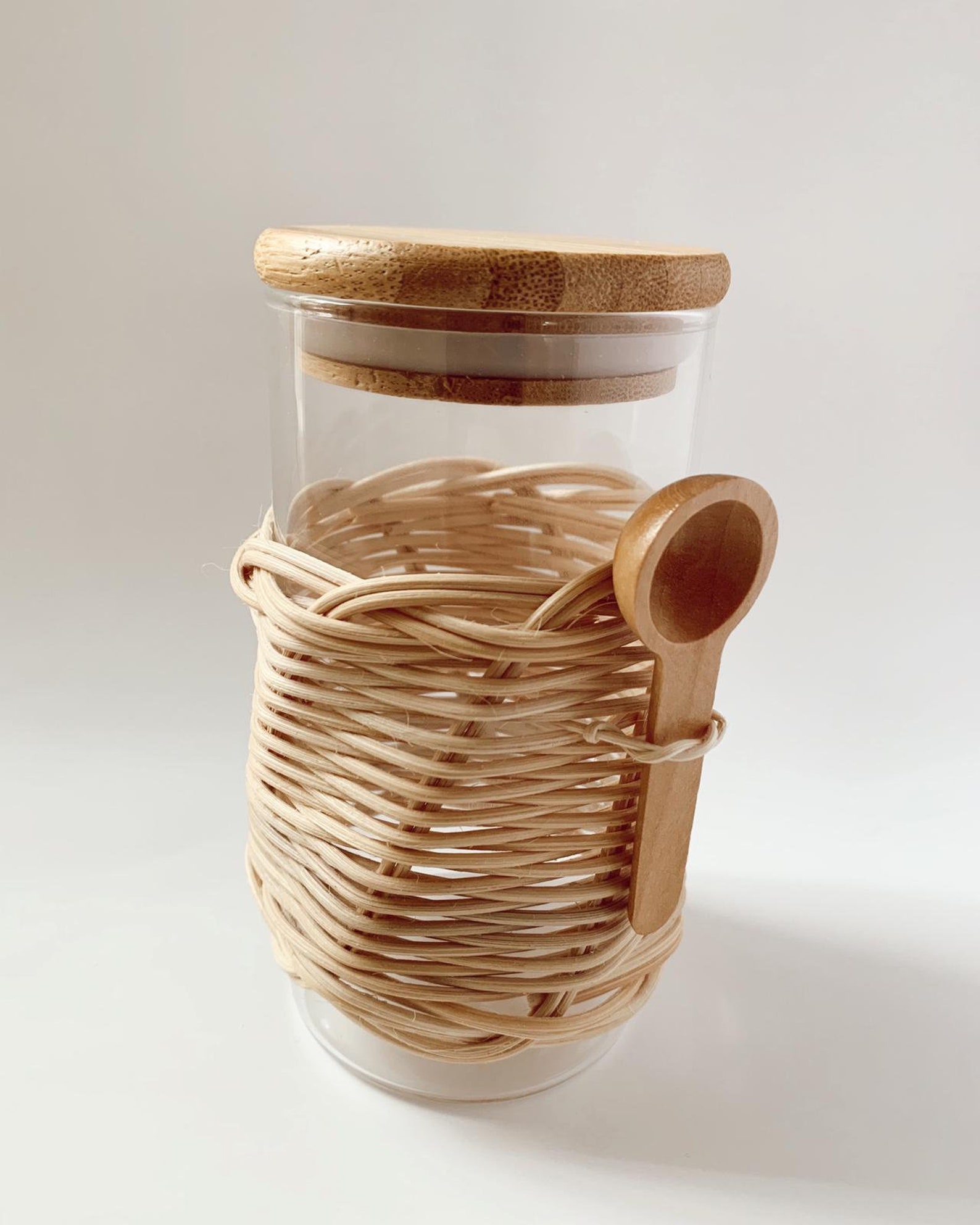 Wicker Jar Woven Rattan Jar Modern Farmhouse Decor Bohem Etsy