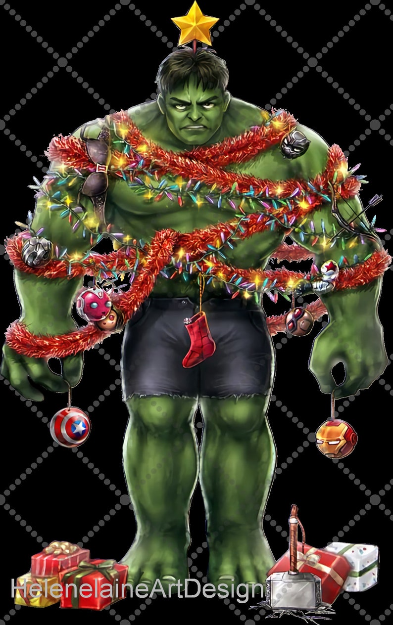 Hulk Christmas Tree Hulk Christmas png Decorate Christmas | Etsy