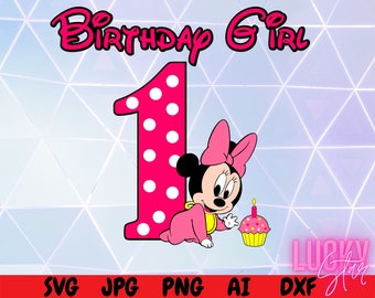 Minnie Mouse 1st Birthday Svg Etsy