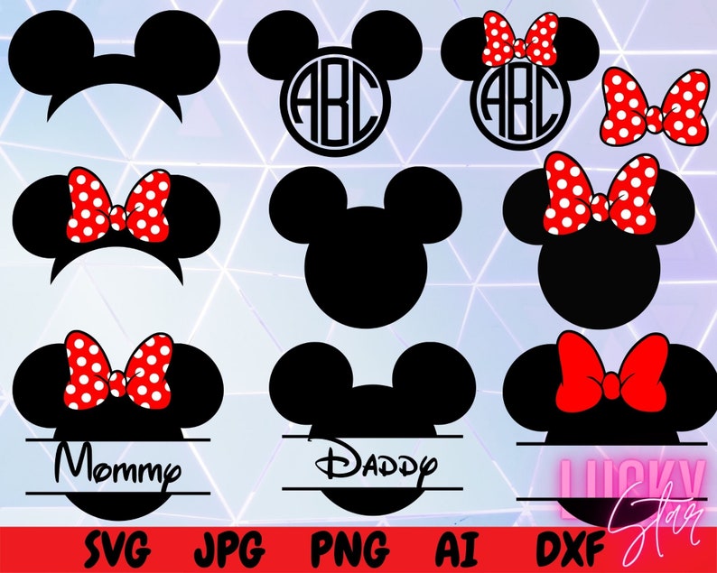 Mickey Monogram SVG Disney Monogram SVG Disney SVG Cricut | Etsy