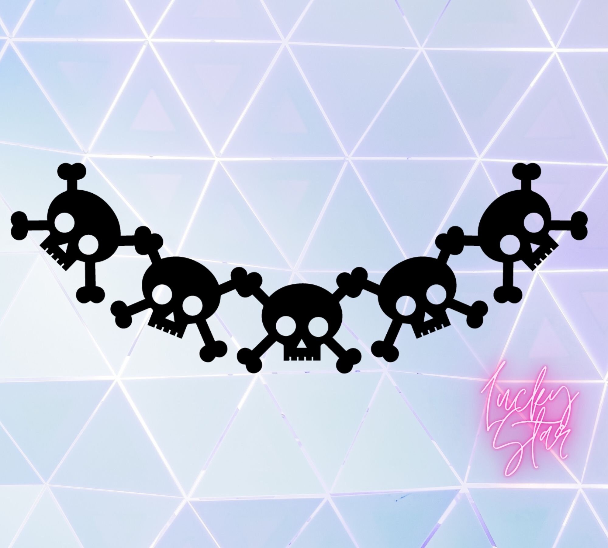 Skull Garland SVG Halloween SVG Home Decore Digital | Etsy