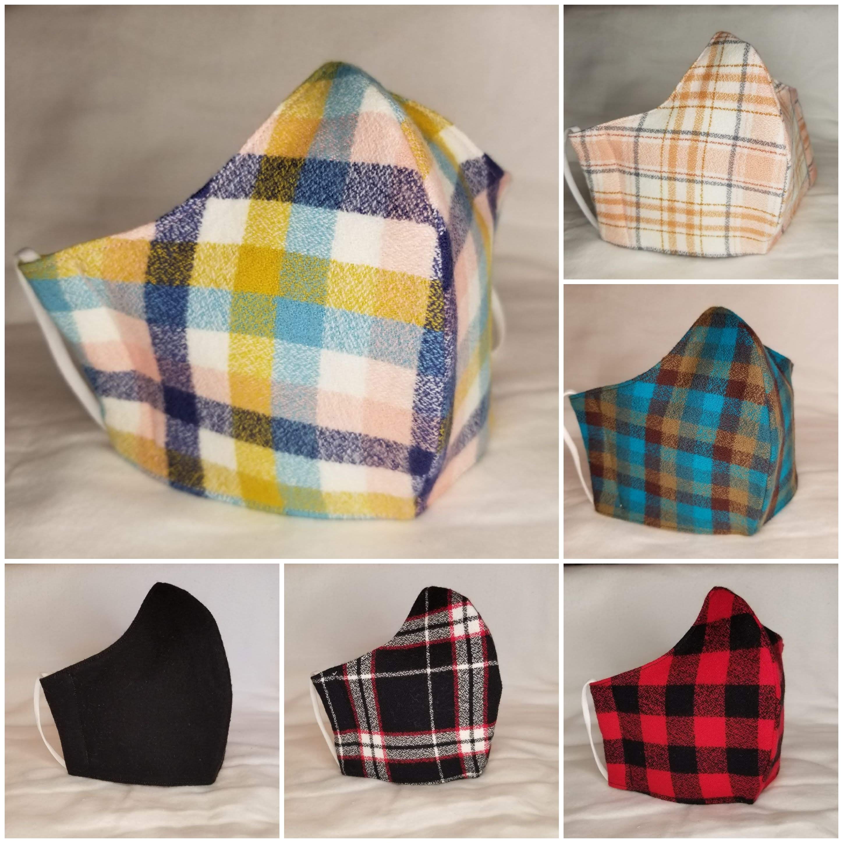 Handmade 2 Layer Flannel Face Mask Etsy UK