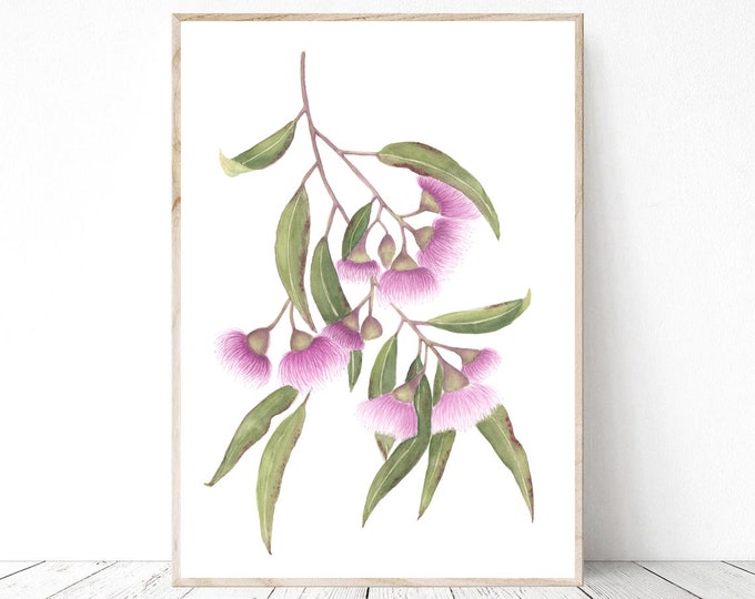 Eucalyptus Watercolor Printable Wall Art, Eucalyptus Dollar Leaf Printable, Plant Print Wall Decor, Botanical Prints, Watercolor Wall Art