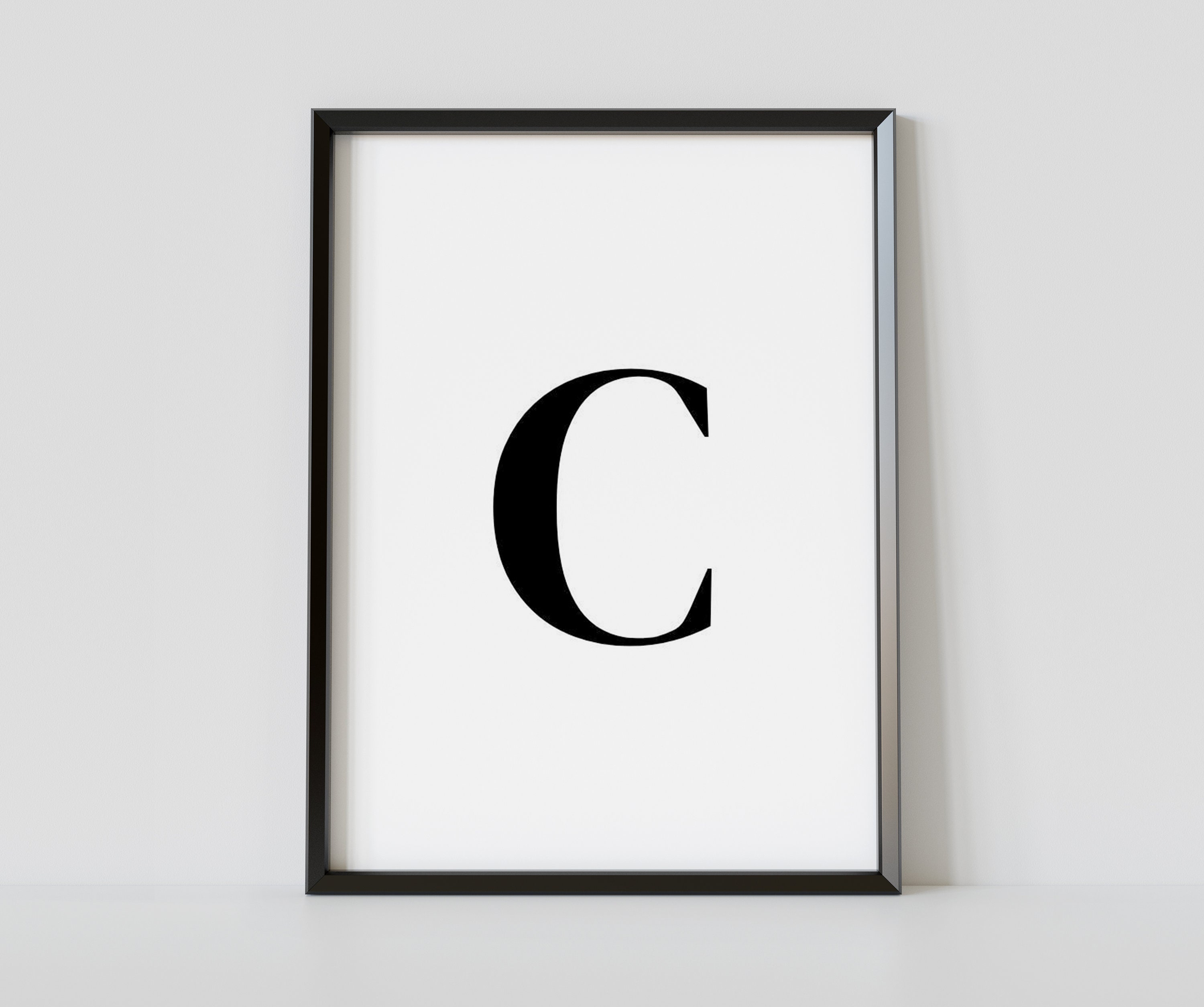 Letter C Poster Letter C Wall Art Letter C Print Letter C Etsy UK