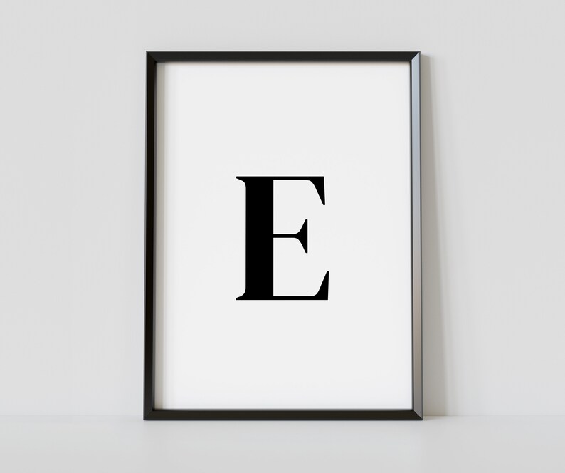 Letter E Poster Letter E Wall Art Letter E Print Letter E Etsy México