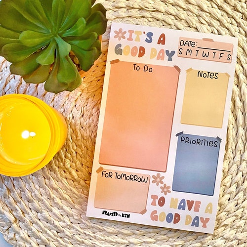 It's A Good Day Notepad Organization Stationary Desk - Etsy