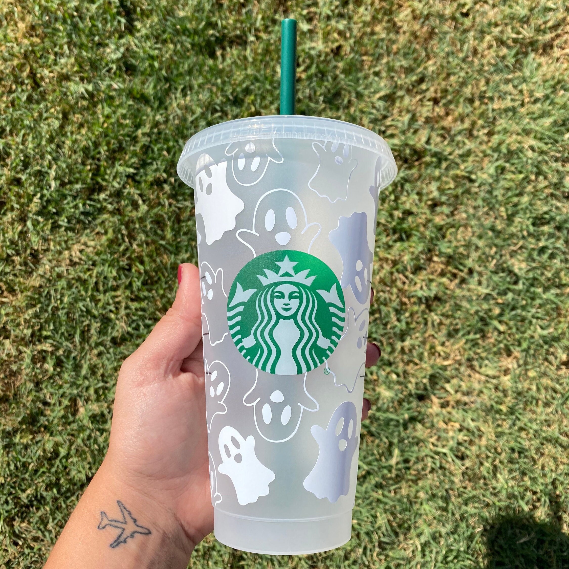 Ghost Wrap Starbucks Tumbler | Ghost Starbucks Cup | Halloween Starbu…