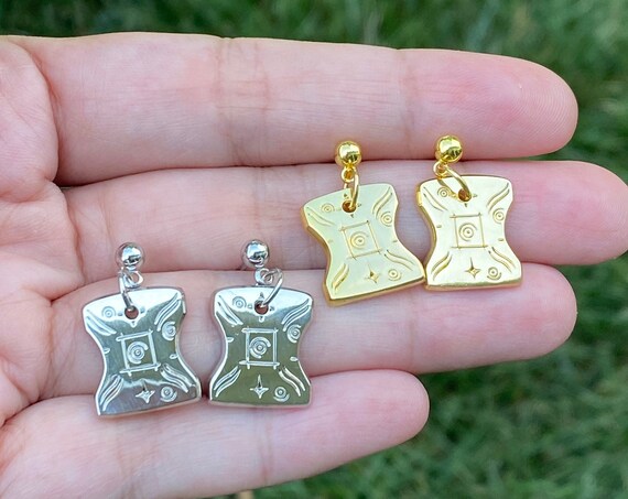 Snippet earrings, enamel earrings