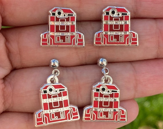 Bee-two earrings, Stud and Clip on Earrings, enamel silver plating