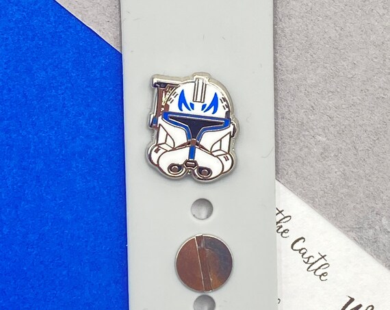 Captain R Helmet with screw watch charm, Apple watch accessories, band button, apple watch charm, charm band
