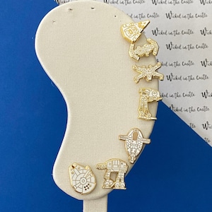 Gold plated Mix and Match Ships , Stud Earrings, hard enamel