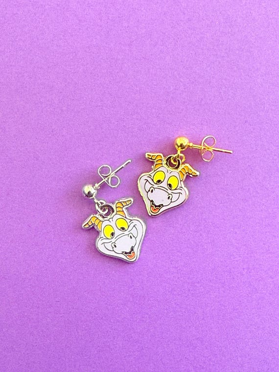 Imagination Dragon earrings, dangle earrings, hard enamel jewelry