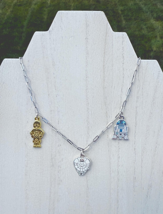Best friends, Fun Geek Necklace | Stainless Steel Chain with Brass Charms | Nerdy Gift | Everyday Fandom Jewelry