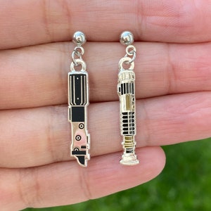Sabers, Stud and Clip on Earrings,  earrings, hard enamel gold plating