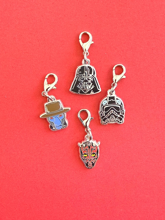 Dark side  Charm Bracelet Dangle Purse Charm Clip On, Zipper Pull, Lobster Claw