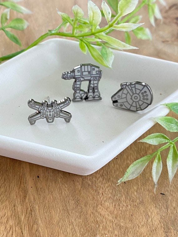 Mix and Match Ships , Stud Earrings, hard enamel