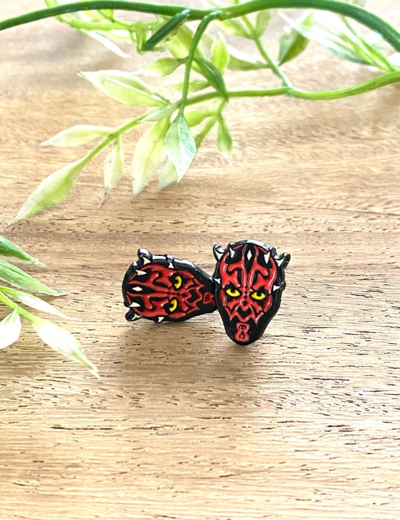 Dark side helmet earrings, Stud Earrings, Christmas gift