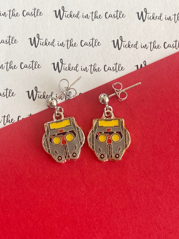 Single TECH Batch, Dangle Earrings, hard enamel