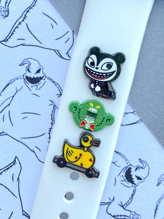 Scary Wreath, Duck and Vamp apple watch charm, Apple watch accessories, band button, Christmas gift , Halloween jewelry, Nightmare before