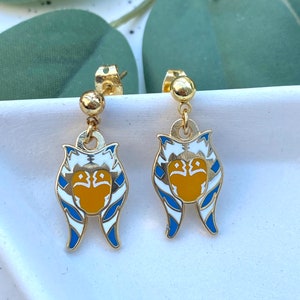 Snips earrings, Stud and Clip on Earrings,  earrings, hard enamel gold and silver plating