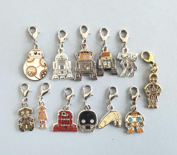 Droid Charm Bracelet Dangle Purse Charm Clip On, Zipper Pull, Lobster Claw