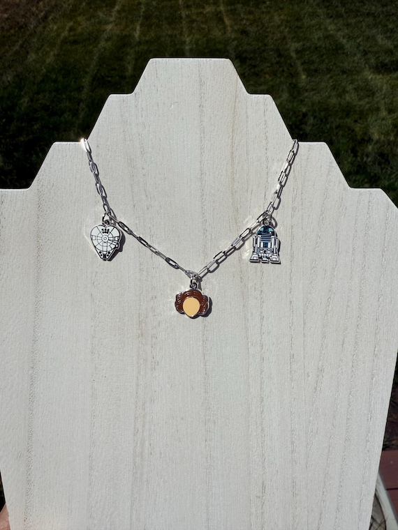 Princess, Fun Geek Necklace | Stainless Steel Chain with Brass Charms | Nerdy Gift | Everyday Fandom Jewelry