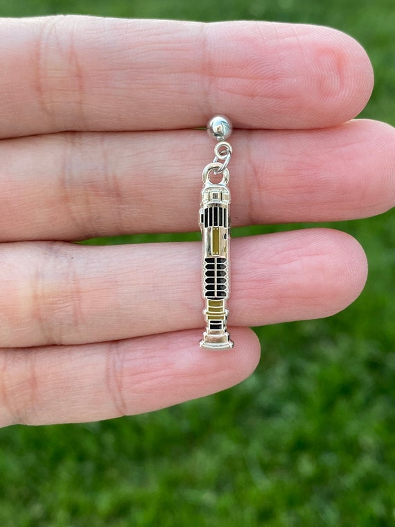 Sabers, Stud and Clip on Earrings,  earrings, hard enamel gold plating