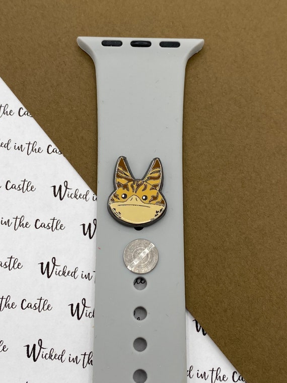 Space cat with screw watch charm, Apple watch accessories, band button, apple watch charm, charm band, Valentine's gift, Fibit watch charm