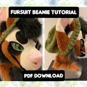 Fursuit Beanie Knitting Tutorial *PDF DOWNLOAD*