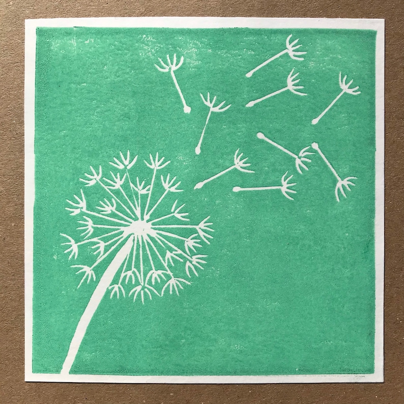 Anniversary Easter Birthday Thank you note A set of four hand-printed linocut greetings cards Mother/'s Day