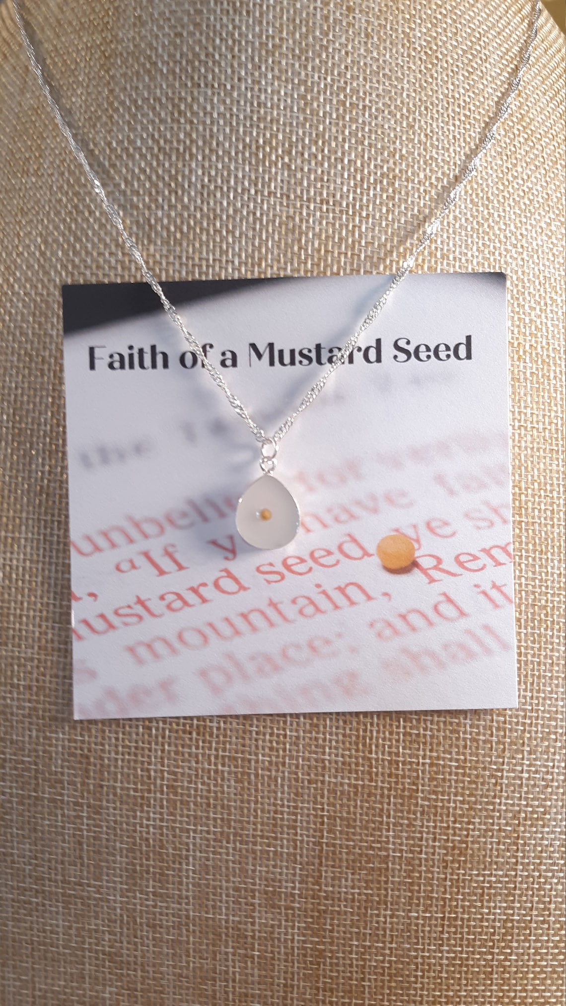 Faith like a Mustard Seed Necklace Mustard Seed Mustard seed Etsy