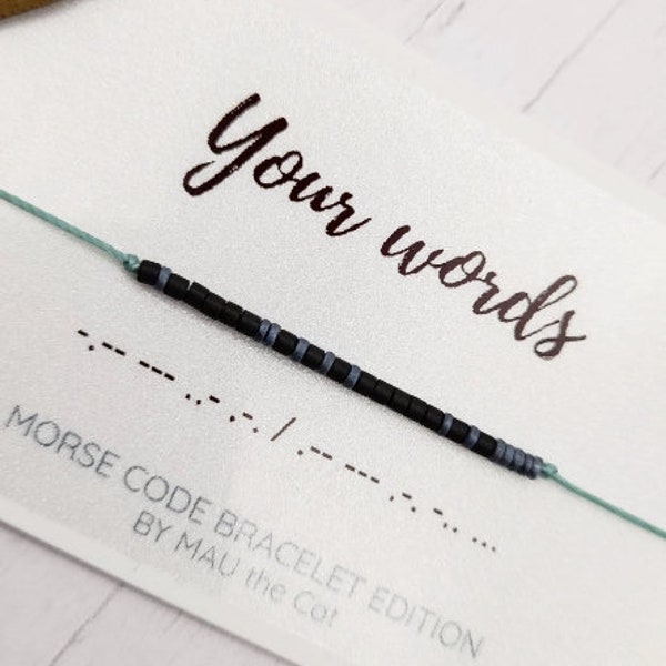 Benutzerdefinierte Morse Code Armband für Männer personalisierte Geschenk für Paar Jahrestag Geschenk für bff Langstrecken Geschenk angepasst Text Geschenk Hochzeit