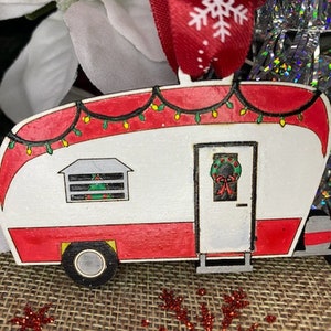 LASER CUT FILE Christmas Camper Ornament