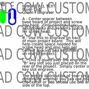 Digital File - SVG Picture Hangers / Mounting Brackets - Key Hole Slots for Signs, Projects and More - No Physical Product