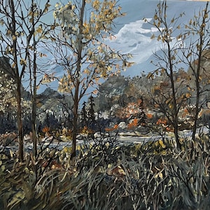 Automne fluide - carte artistique 5 x 7 pouces