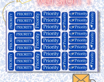 Sticker PRIORITY for Journaling, Scrapbooking, letters or postcards