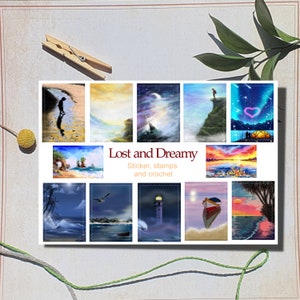 Pegatinas en estilo sello LOST AND DREAMY para diario, scrapbooking, cartas o postales
