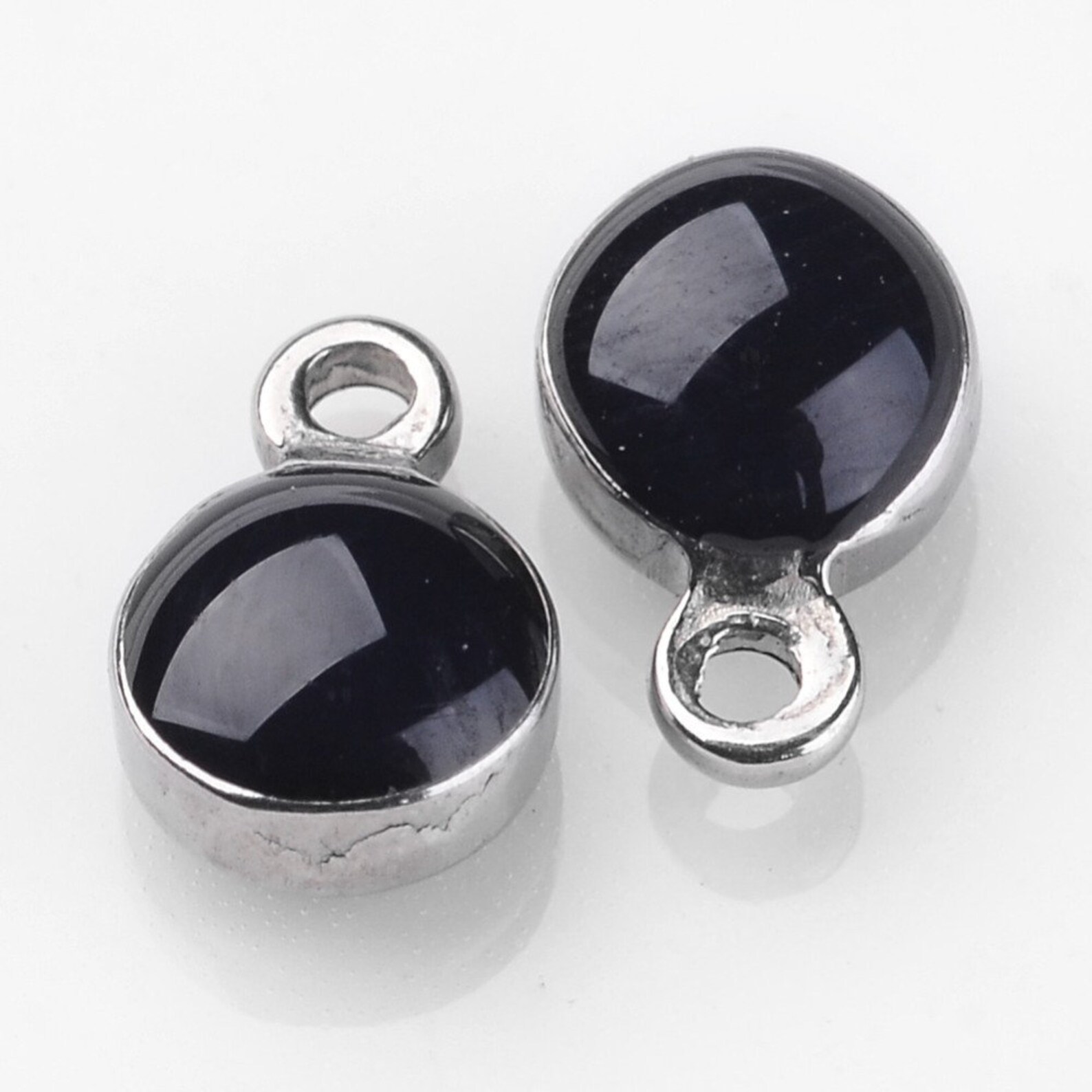 EP0615 / 10 pcs / Stainless Steel Charms with Enamel Etsy