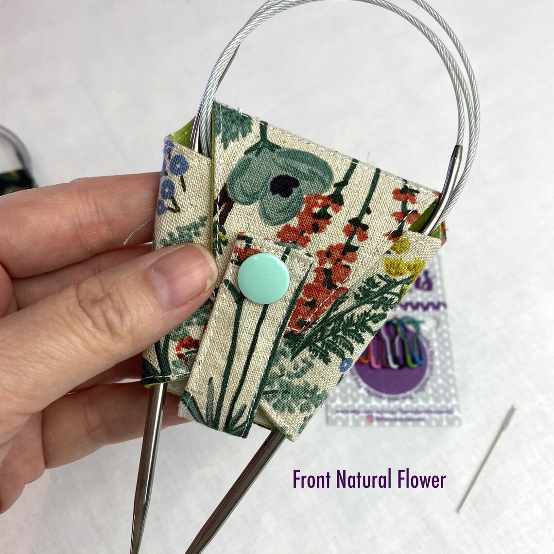 Circular needle pouch needle holder knitting knitting Etsy