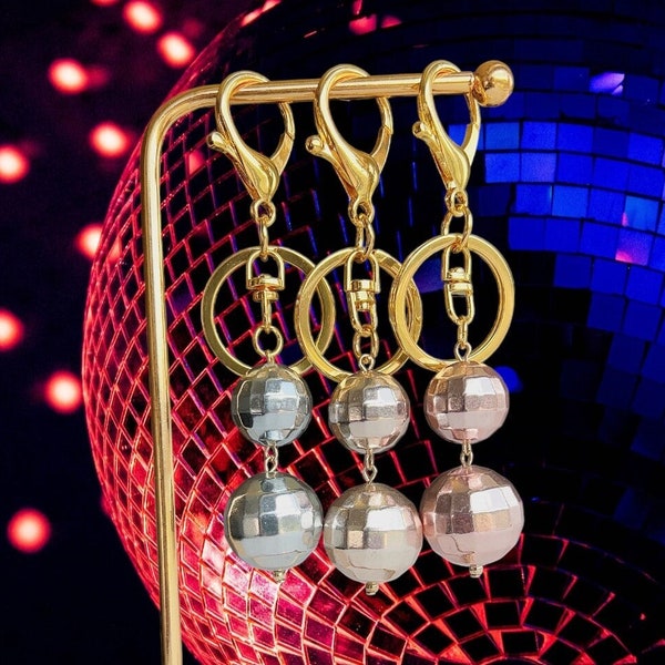 Disco Ball Keychain | Lightweight Disco Queen Keychain | Mirrorball Keychain | 3D Disco Balls Keychain Gift | 60's 70's Dance Party Keychain