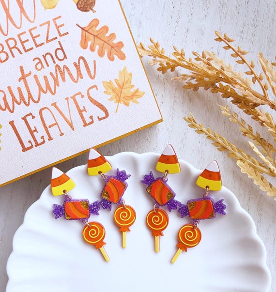 Boucles D'oreilles Mickey Citrouille Halloween Plastique Fou Résine