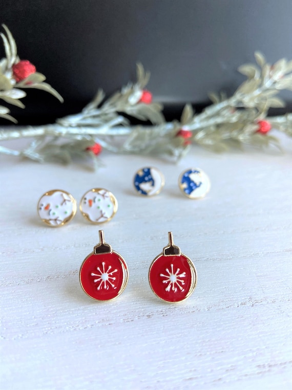 Etsy christmas earrings deals