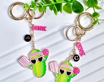 PERSONALISIERTE Emaille Pickleball Dink Schlüsselbund | Pickleball Anhänger | Pickleball Paddle Keychain Geschenk für Mama Freundin Sport Geschenk für sie