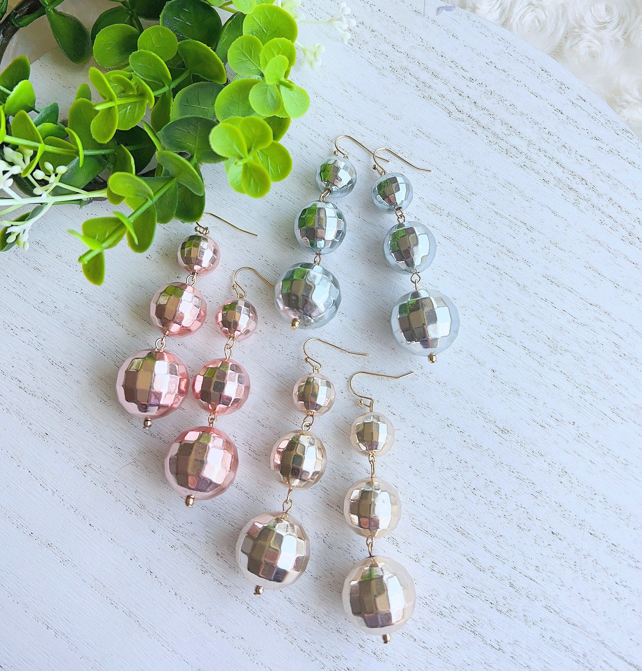 Big Earring, Large Ball Earring, Crystal Clear Earring, Acrylic Earring,  Big Ball Stud Earring, Big Studs, Disco Ball Earrings, Big Earrings 