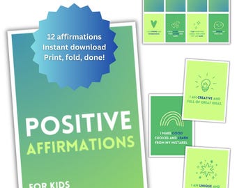 Positive Affirmation Flashcards for Boys | Confidence Boost (Digital Download)